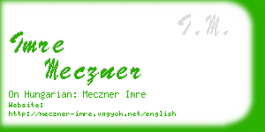 imre meczner business card